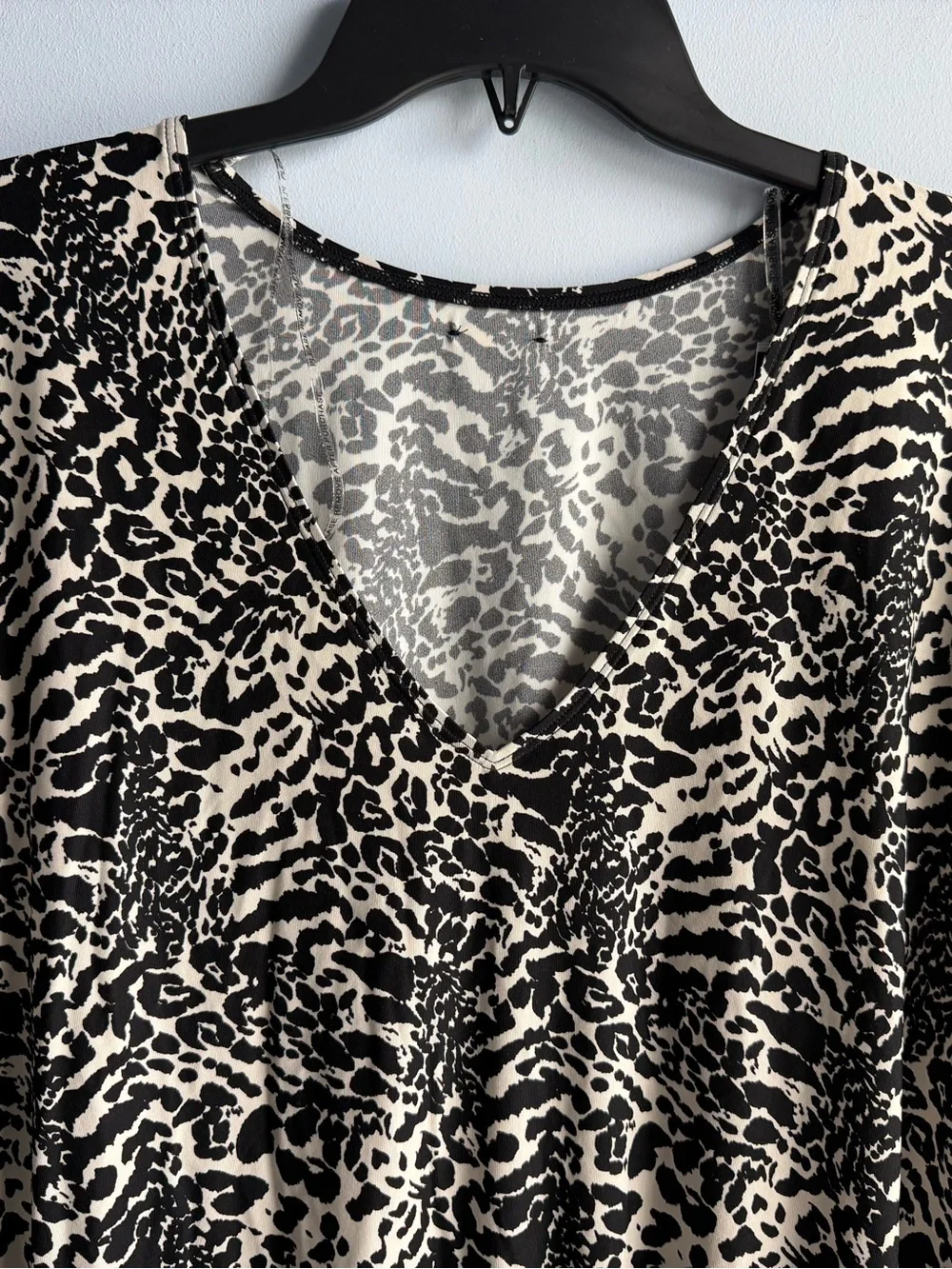 Michael Kors Women's Animal Printed V-Neck Caftan Cover-Up Swim Dress Size XS